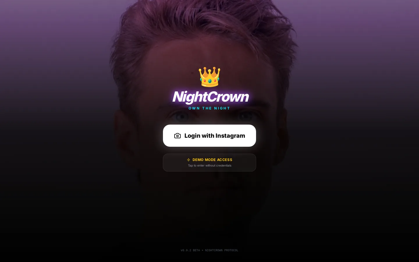 NightCrown – Nightlife-App-Prototyp mit Login-Screen
